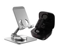 Tiktok - Kit di supporto per telefono cellulare con telecomando, girevole e regolabile, con Bluetooth, per girare le pagine della fotocamera, con anello di scorrimento TIK Tok, per iPhone, Android