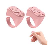 TikTok Scrolling Ring - Telecomando Bluetooth per TikTok, coppia di anelli wireless per iPhone iPad, controller video e musica, compatibile con iOS Android, confezione da 2