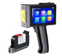 TIKTONER Stampante a getto d'inchiostro portatile TIJ800 con touch screen LED da 5 pollici Stampante portatile ad asciugatura rapida per testo/codice QR/codice a barre/logo/data/numero di lotto/dati