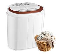 Tiktun Lavatrice portatile Mini Compact Twin Tub XPB30-1288S, colore bianco e marrone