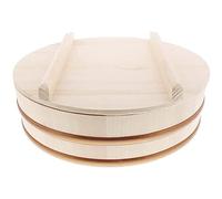 TIKUSAN Hangiri - Vasca per mescolare riso e sushi, in legno, con fascia in polipropilene, con coperchio, realizzata in Giappone, in abete Momi, per sushi, riso, Sushi Oke (27 cm)