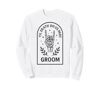 TIL Death Do Us Part Groom Festa di Halloween per Matrimonio Gotico Felpa