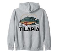 Tilapia Pesca Pesce Pesca d'Acqua Dolce Felpa con Cappuccio