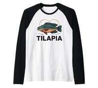 Tilapia Pesca Pesce Pesca d'Acqua Dolce Maglia con Maniche Raglan