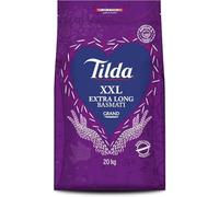 Tilda - Riso Basmati di alta qualità, 20 kg, ideale per Biryani e Polo, perfetto con chicchi himalayani, confezione singola per occasioni speciali con adesivi