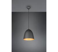 TILDA SOSPENSIONE METALLO CUPOLA NERA E ORO D.25CM 1 LUCE ATTACCO E27