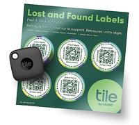 Tile Mate + Etichette Lost and Found - Localizzatore Bluetooth per chiavi, borse e altro; Etichette QR scansionabili per laptop, bottiglie d'acqua e altro. Compatibile con iOS e Android