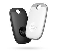 Tile Pro (2022) Bluetooth Trova oggetti, 2 Pezzi, Portata di rilevamento 120m, compatibile con Alexa e Google Smart Home, iOS e Android, Trova chiavi, telecomandi e altro, Nero/Bianco