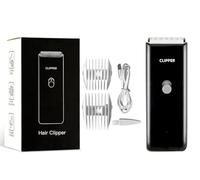 Tileon Tagliacapelli per cani, silenzioso, lavabile, ricaricabile tramite USB, senza fili, rasoio elettrico per cani e gatti, colore nero