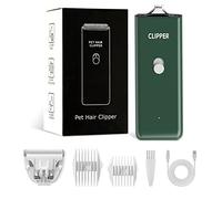 Tileon Tagliacapelli per piedi, tagliacapelli per cani, silenzioso, lavabile tramite USB, ricaricabile, senza fili, per cani e gatti, colore: verde