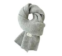 TILEZE Sciarpa Donne Sciarpe di Cashmere Lady Inverno Thicken Caldo Morbido Pashmina Scialli Wraps Femminile Colore Puro Maglia Lunga Sciarpa-Grigio-18X145Cm