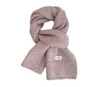 TILEZE Sciarpa Donne Sciarpe di Cashmere Lady Inverno Thicken Caldo Morbido Pashmina Scialli Wraps Femminile Colore Puro Maglia Lunga Sciarpa-Viola-18X145Cm
