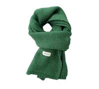 TILEZE Sciarpa Donne Sciarpe di Cashmere Lady Inverno Thicken Caldo Morbido Pashmina Scialli Wraps Femminile Colore Puro Maglia Lunga Sciarpa-Verde-18X145Cm