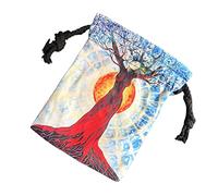 TILEZE Spirit of Trees - Custodia per carte di tarocchi, lunga durata, per biglietti di tarocchi e cubi, in velluto spesso, gioielli, sacchetto di , gioco di carte protettivo