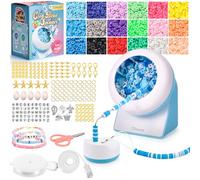 Tilhumt Kit di filatura di perline di argilla, 3600pcs filatore elettrico di perline con 18 colori perline di argilla e accessori per la bordatura per fare vita, bracciali o collane (brevettato)