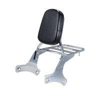 TILIEINE Cuscino Schienale Moto Portapacchi per Moto Cromato Nero con Schienale Posteriore Sissy Bar Adatto per Honda Shadow VT750 VT400 RC44 1997-2003 Moto Sissy Bar Portabagagli