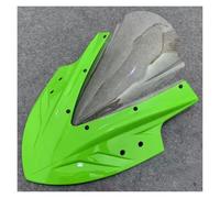 TILIEINE motoParabrezza Adatto per Kawasaki Ninja 200 Ninja 300 Ninja 250 2013-2023 Parabrezza per Moto Deflettori Antivento Parabrezza a Doppia Bolla Cupolino Viti Kit(Green Clear)