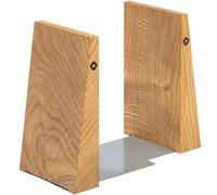 TILISMA Fermalibri per scaffali, fatti a mano, in legno, con base in metallo, albero di quercia, robusti supporti per libri pesanti, accessori decorativi moderni per contenere libri sulla libreria