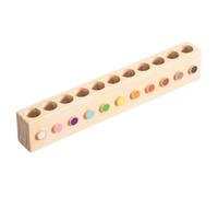 Tilizan Portamatite Colorate in Legno, Portapenne Colorate per Bambini Matite, Montessori Portapenne per Bambini, Portapenne in Legno con 11 Scomparti, Adatto per la Scuola, Ufficio, Casa