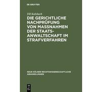 Till Kalsbach Die gerichtliche Nachprüfung von Maßnahmen der (Copertina rigida)