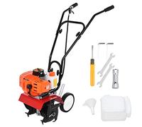Tiller con motore a combustione interna da 52 cm3, coltivatore barra benzina, 3 HP, 9000 giri/min, serbatoio carburante 1,2 l, profondità 6 pollici, larghezza 7,9 mini rototiller per la coltivazione