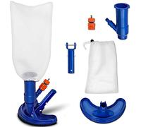 tillvex Aspiratore per Piscine Set | Pulitore per Piscina con Spazzola di Aspirazione Sacco di Raccolta Asta Telescopica Tubo da Giardino | Venturi Aspirapolvere Spazzola di Pulizia