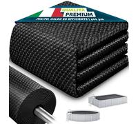 tillvex® Copertura solare Premium per piscina 400 µm rotonda Ø 366 cm | Telo solare termico ritagliabile | Copertura solare | Riscaldamento piscina telo solare per riscaldamento dell'acqua