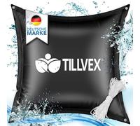 tillvex® - Cuscino/copertura invernale XXL per piscina, cuscino ad aria con con kit di riparazione, valvola di sicurezza, doppia cucitura (6 pezzi - 120 x 120 cm, nero)
