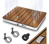 tillvex® Doccia da giardino Outdoor fino a 4 m di altezza della fontana | a pavimento con pedale |da esterno, antiscivolo | da sauna, campeggio resistente alle intemperie