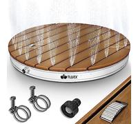 tillvex® Doccia da Giardino Outdoor Fino a 4 m di Altezza della Fontana | Doccia a Pavimento con Pedale | Doccia Esterno Antiscivolo | Doccia da Sauna, Campeggio Resistente alle intemperie