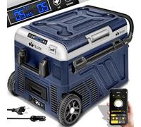 tillvex® Frigorifero Compressore Elettrico con Batteria 50 L | Frigo Congelatore Elettrico con Controllo WIFI-APP, Porta USB, 12/24 V 230V | Frigorifero fino a -20 °C per Auto, Camion, Barca, Camping