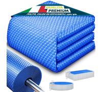 tillvex® Premium Telone di copertura solare per piscina 400 µm, rotondo, Ø 488 cm | Pellicola solare, telo riscaldante tagliabile | Telone solare, copertura solare | Telone solare per piscina per il