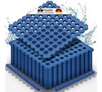 tillvex® Protezione per pavimento piscina 4 pezzi con fori 51x51cm | Materassino per piscina e vasca | Materasso per piscina pavimento esterno | Protezione per pavimento piscina sottofondo isolante
