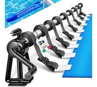 tillvex Rullo Avvolgitore per Telo da Piscina 1,05-6,15 m con termometro | Sistema di avvolgimento per Teli solari | Dispositivo di avvolgimento per Teli per Piscina e coperture incl. Nastri
