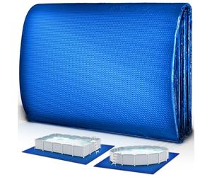 tillvex Tappeto Base per Piscina 396 x 396 cm Circolare | Fondo per Piscina Resistente ai Raggi UV e all'abrasione | Telo Protettivo per Il Fondo della Piscina