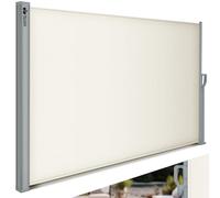 tillvex - Tenda laterale estensibile e oscurante per balcone, 160 x 350 cm, giardino e terrazzo, con supporto a parete, protezione dal sole, in acciaio inox, antivento