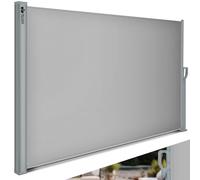 tillvex - Tenda laterale estensibile e oscurante per balcone, 160 x 350 cm, giardino e terrazzo, con supporto a parete, protezione dal sole, in acciaio inox, antivento