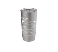 Tilly Dichiarazione Nutrizionale Nome Divertente Bicchiere termico in acciaio inox doppia parete