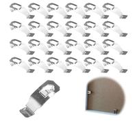 TILONKJ 24 Pezzi Clip per Cornici da Foto,Clip di Fissaggio per il Retro delle Cornici,Sicurezza Interna per le Tue Foto e Quadri(Argento,35×13 mm)