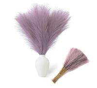 TILONKJ 30 pezzi Pampas Decorative, 55cm Pampas Decorative Alte, Piume Decorative per Vaso, Piume Decorative Lunghe, Per Matrimonio, Soggiorno, Arredamento Boho, Casa (Viola)
