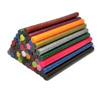 Tilswall 50 pezzi Colla a Caldo 7mmx100mm, Colla a Caldo Ricariche, Mini Colla Stick per bricolage, arte, artigianato, 16 colori