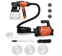 Tilswall Pistola a Spruzzo per Verniciare Shark 800 Pistola a Spruzzo Elettrica con 4 Ugelli in Rame e Filtro, 1200 ML/MIN, 3 Modalità di Pittura, Contenitore 1300 ML, Facile da Usare e da Pulire