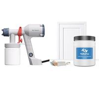 Tilswall Pistola Elettrica per Verniciatura & Vernice Bianca per Legno (Kit)