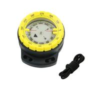 Tilt-Compensated Balanced Design | 50M Underwater Diving Compass Luminous Wrist Waterproof Navigation Tool with Elastic Rope for Scuba Diving Camping Hiking Outdoor Activities (giallo)