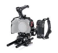 TILTA Camera Full Cage compatibile con Sony a7 IV a1 S3 R4 73 R3 A9 con maniglia superiore NATO e maniglia di alimentazione lato sinistro, kit camera Cage Pro Video Movie Filmmaking Rig TA-T30-B-B