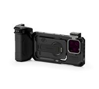 TILTA - Gabbia per telefono Khronos compatibile con iPhone 16 Pro Max con maniglia Focus PD, vassoio filtro a sgancio rapido e kit portatile con filtro FSND magnetico, nero TK-IP16-PMA-B