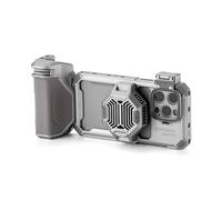 TILTA Khronos - Gabbia iPhone 15 Pro Max con sistema raffreddamento, impugnatura Focus PD, vassoio filtro a sgancio rapido e kit magnetico FSND 0.6/1.2, bianco titanio