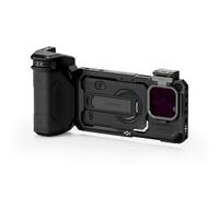 TILTA Khronos - Gabbia per telefono compatibile con iPhone 16 Pro, con manico Focus PD, vassoio filtro a sgancio rapido e kit portatile con filtro FSND magnetico, nero TK-IP16-PA-B