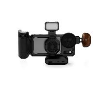 TILTA Khronos iPhone 17 Pro Max Case Ultimate Kit, gabbia per telefono compatibile con iPhone 17 Pro, con impugnatura Focus PD, sistema di raffreddamento e manico circolare in legno - Nero TK-IP17