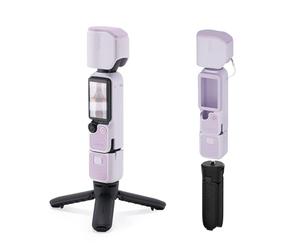 Tilta Kit Creatore Leggero per DJI Osmo Pocket 4, Custodia Protettiva in Silicone Lilla con Impugnatura Antiscivolo a Onde, Mini Treppiede da Tavolo 1-Touch, Vetro temperato AR per schermo, TA-T96-A